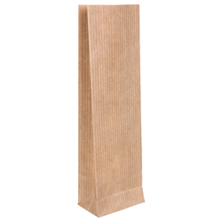 Blokbodemzakjes kraftpapier 55 + 30 x 175 mm - per 100 stuks