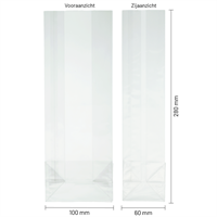 Blokbodemzakjes plastic transparant 100 + 60 x 280 mm - per 100 stuks-3