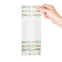 Blokbodemzakjes transparant bedrukt 'kerst' 100 + 60 x 280 mm - per 100 stuks-2