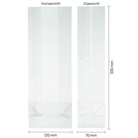 Blokbodemzakjes plastic transparant 120 + 70 x 330 mm - per 100 stuks-3
