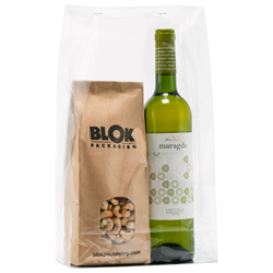 Blokbodemzakjes plastic transparant 210 + 90 x 410 mm - per 100 stuks
