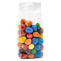 Blokbodemzakjes plastic transparant 55 + 35 x 180 mm - per 100 stuks