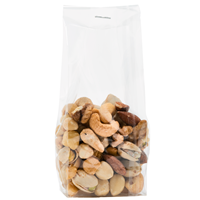 Blokbodemzakjes plastic transparant 60 + 50 x 200 mm - per 100 stuks