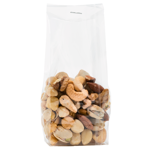 Blokbodemzakjes plastic transparant 60 + 50 x 200 mm - per 100 stuks