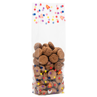 Blokbodemzakjes transparant bedrukt 'Sinterklaas' 70 + 40 x 220 mm - per 100 stuks