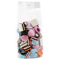 Blokbodemzakjes plastic transparant 70 + 40 x 220 mm - per 100 stuks