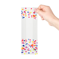 Blokbodemzakjes transparant bedrukt 'Sinterklaas' 80 + 50 x 250 mm - per 100 stuks-2
