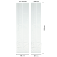 Blokbodemzakjes plastic transparant 90 + 80 x 370 mm - per 100 stuks-3