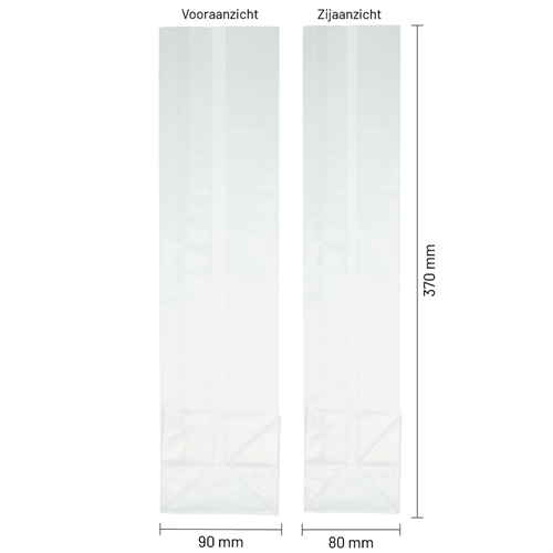 Blokbodemzakjes plastic transparant 90 + 80 x 370 mm - per 100 stuks-3