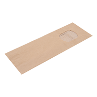 Blokbodemzakjes kraftpapier met venster 105 + 65 x 300 mm - per 100 stuks-2