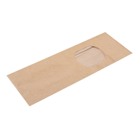 Blokbodemzakjes kraftpapier met venster 130 + 70 x 360 mm - per 100 stuks-2