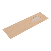 Blokbodemzakjes kraftpapier met venster 55 + 30 x 175 mm - per 100 stuks-2