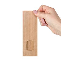 Blokbodemzakjes kraftpapier met venster 55 + 30 x 175 mm - per 100 stuks-3