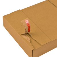 Brievenbusdoos bruin 160 x 120 x 26 mm (A6) met zelfklevende sluiting-1