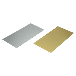 Bodemkarton voor blokbodemzakjes 120 x 70 mm - zilver/goud - per 100 stuks