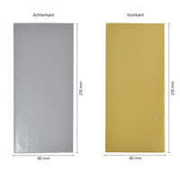 Bodemkarton voor blokbodemzakjes 210 x 90 mm - zilver/goud - per 100 stuks-3