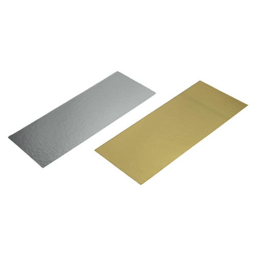Bodemkarton voor blokbodemzakjes 210 x 90 mm - zilver/goud - per 100 stuks