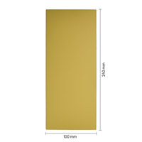Bodemkarton voor zijvouwzakjes 240 x 100 mm - goud - per 100 stuks-2