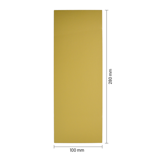 Bodemkarton voor zijvouwzakjes 280 x 100 mm - goud - per 100 stuks-2