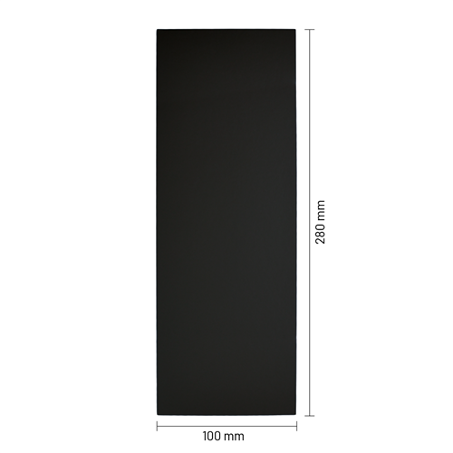 Bodemkarton voor zijvouwzakjes 280 x 100 mm - zwart - per 100 stuks-2
