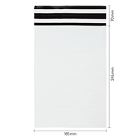 Verzendzakken 165 x 245 mm plastic (COEX) met retourstrip - per 100 stuks-1
