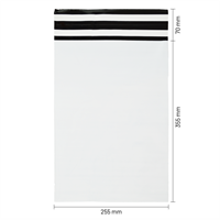 Verzendzakken 255 x 355 mm plastic (COEX) met retourstrip - per 100 stuks-1