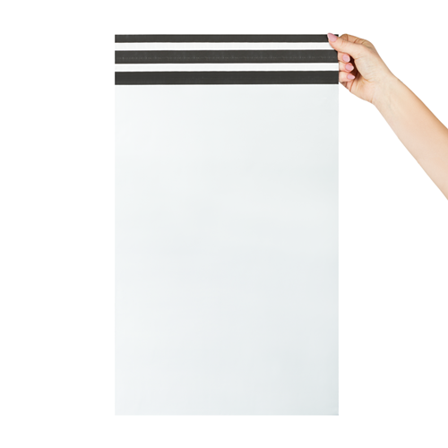 Verzendzakken 340 x 430 mm plastic (COEX) met retourstrip - per 100 stuks-2