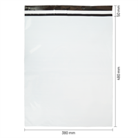 Verzendzakken 380 x 480 mm plastic (COEX) - per 100 stuks-1