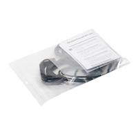 Gripzakjes met buidel 190 x 250 + 180 mm - 50 micron LDPE - per 500 stuks