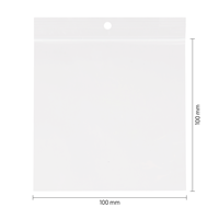 Gripzakjes transparant 100 x 100 mm - 50 micron LDPE - per 1000 stuks-1