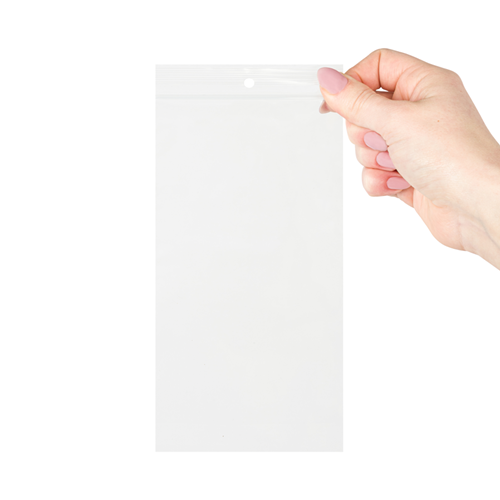 Gripzakjes transparant 100 x 200 mm - 90 micron LDPE - per 500 stuks-2