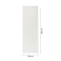 Gripzakjes transparant 100 x 280 mm - 90 micron LDPE - per 500 stuks-2
