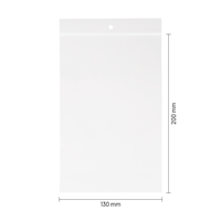 Gripzakjes transparant 130 x 200 mm - 50 micron LDPE - per 1000 stuks-1