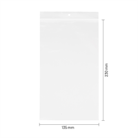 Gripzakjes transparant 135 x 230 mm - 50 micron LDPE - per 1000 stuks-1
