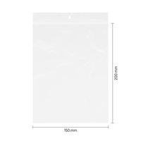 Gripzakjes transparant 150 x 200 mm - 90 micron LDPE - per 100 stuks-1