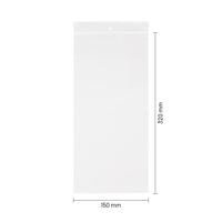 Gripzakjes transparant 150 x 320 mm - 90 micron LDPE - per 100 stuks-1
