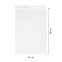 Gripzakjes transparant 160 x 230 mm (A5) - 90 micron LDPE - per 100 stuks-1