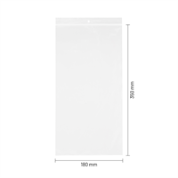 Gripzakjes transparant 180 x 350 mm - 90 micron LDPE - per 100 stuks-1