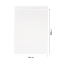 Gripzakjes transparant 190 x 250 mm - 90 micron LDPE - per 100 stuks-1