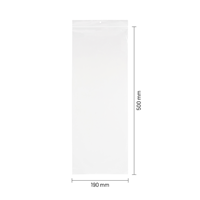 Gripzakjes transparant 190 x 500 mm - 90 micron LDPE - per 100 stuks-1