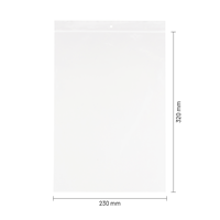 Gripzakjes transparant 230 x 320 mm (A4) - 50 micron LDPE - per 100 stuks-1