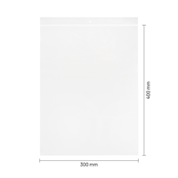 Gripzakjes transparant 300 x 400 mm - 90 micron LDPE - per 100 stuks-1