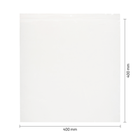 Gripzakjes transparant 400 x 400 mm - 90 micron LDPE - per 100 stuks-1
