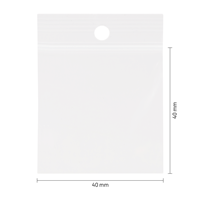 Gripzakjes transparant 40 x 40 mm - 50 micron LDPE - per 1000 stuks-1