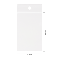 Gripzakjes transparant 40 x 60 mm - 50 micron LDPE - per 1000 stuks-1