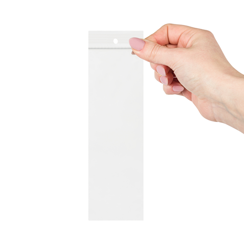 Gripzakjes transparant 55 x 180 mm - 50 micron LDPE - per 1000 stuks-2