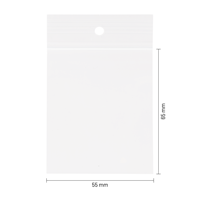 Gripzakjes transparant 55 x 65 mm - 90 micron LDPE - per 1000 stuks-1