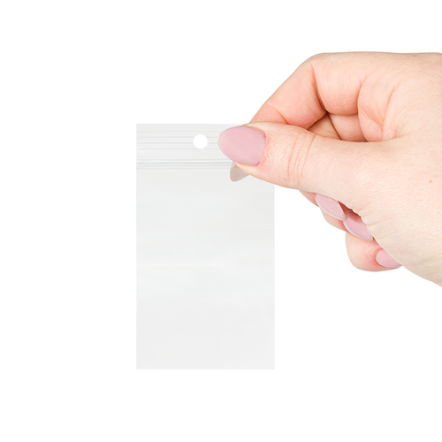 Gripzakjes transparant 55 x 65 mm - 90 micron LDPE - per 1000 stuks-2