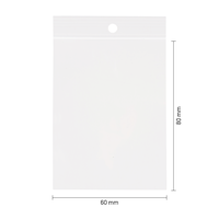 Gripzakjes transparant 60 x 80 mm - 90 micron LDPE - per 1000 stuks-1
