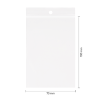 Gripzakjes transparant 70 x 100 mm - 90 micron LDPE - per 1000 stuks-1